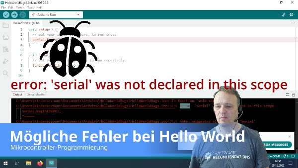 Youtube Video: Fehlerbehebung in Hello World.